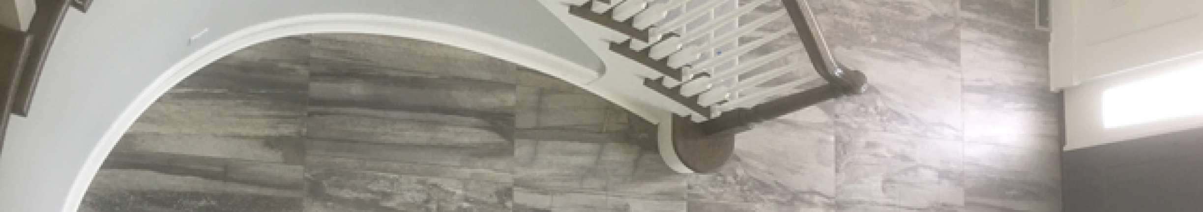 Foyer marble and tile layout