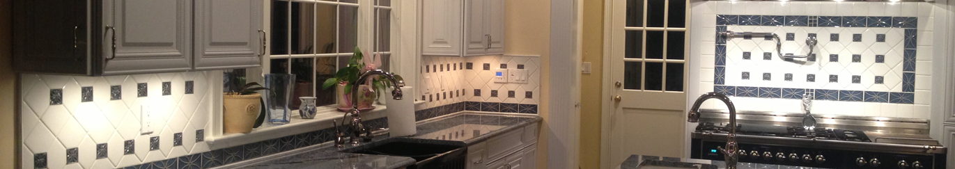 Kitchen flooring and backsplash installation